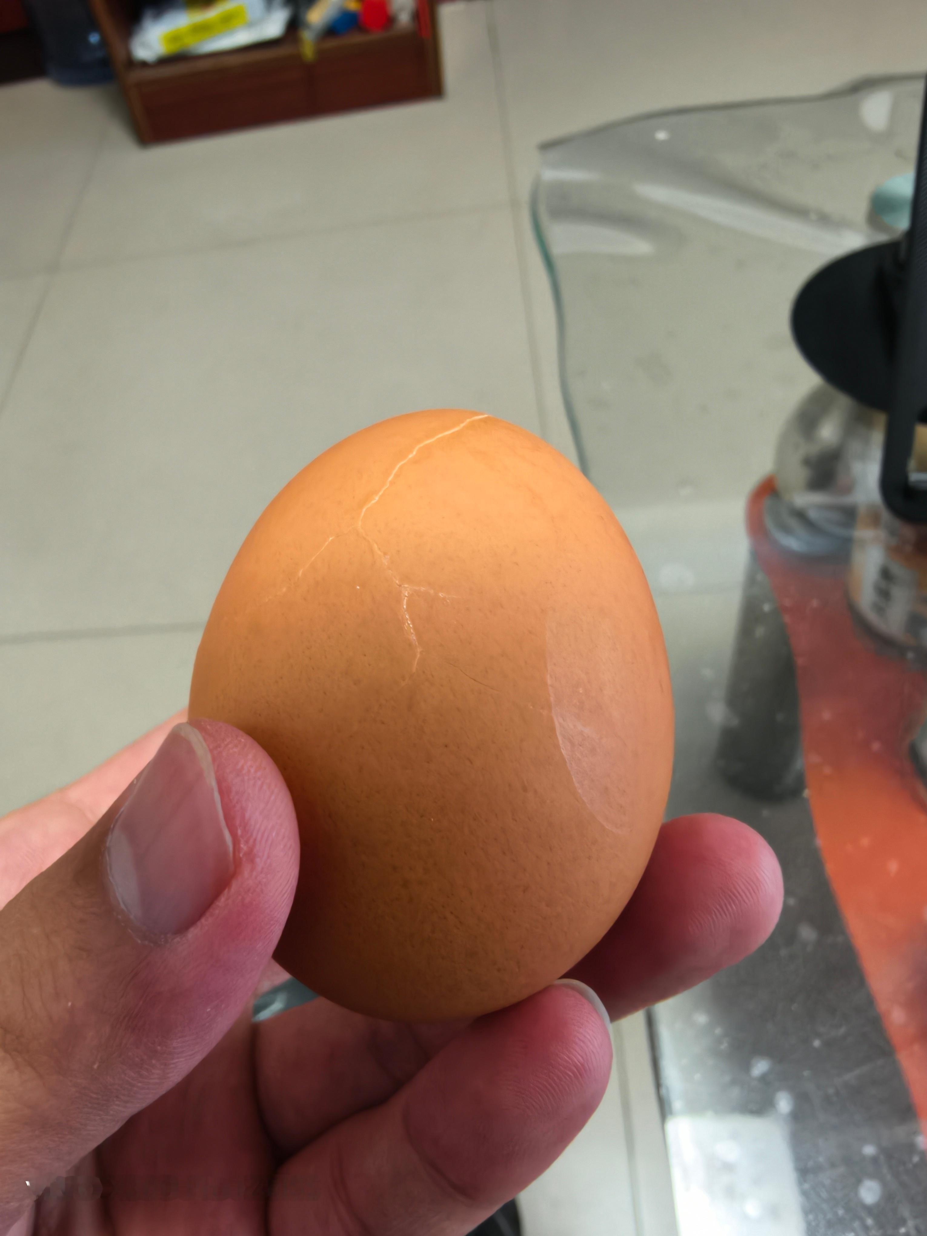 昨天煮的三个鸡蛋全部都在锅里炸开了口，煮好以后鸡蛋里面也都是水，特别的腥，我怀疑