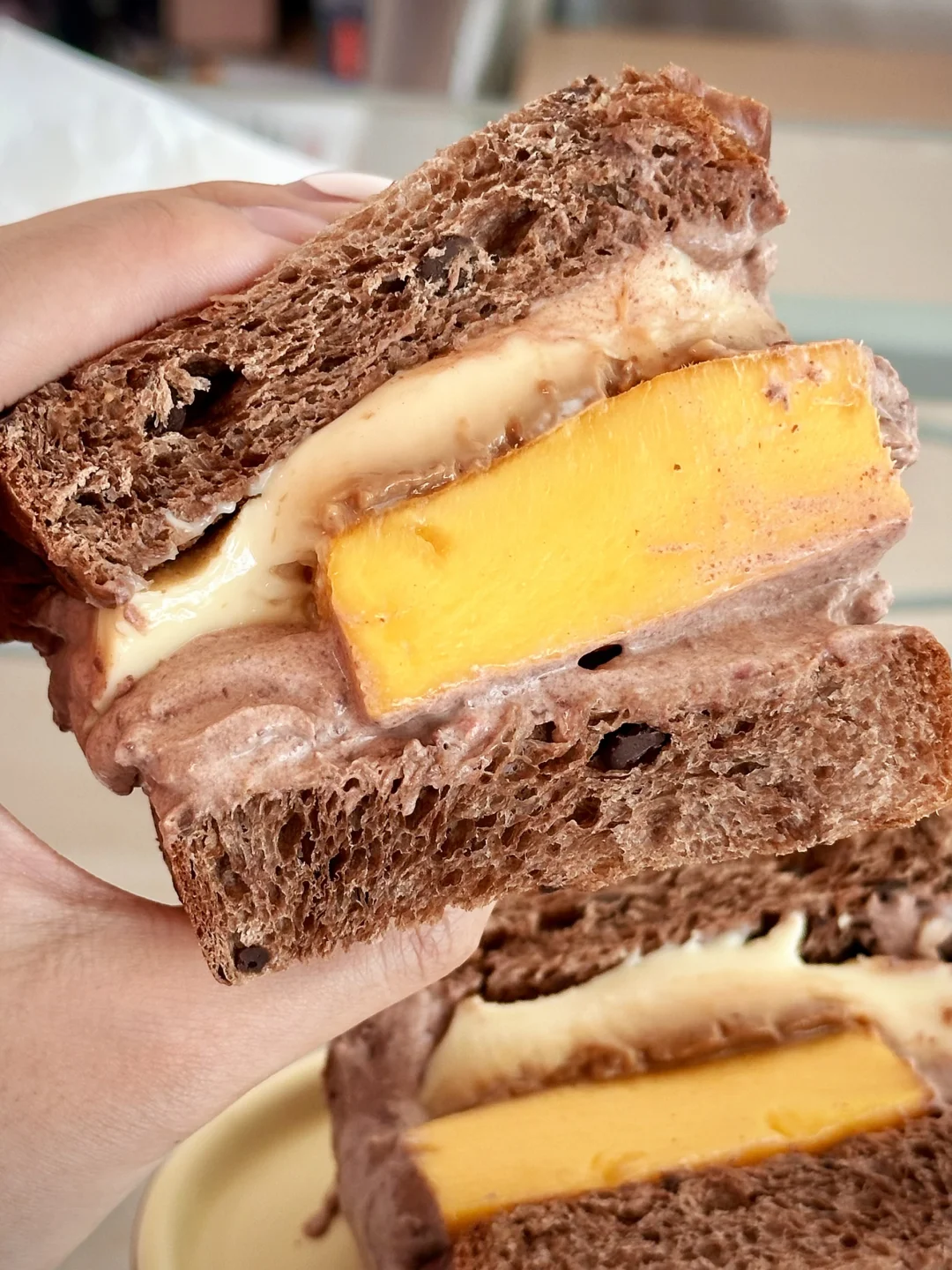 缺德舅版Basdban芒果巧克力布丁三明治🍮🍫