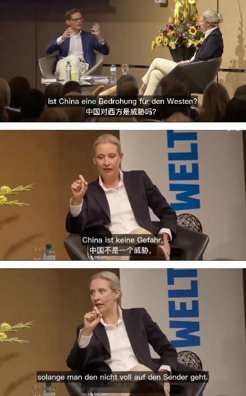 用诚意对待中国，用实力放倒美国！！德国政客魏德尔：如果有人问我，中国对欧洲有没有
