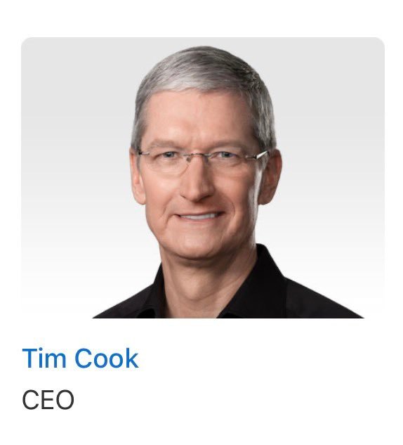 从 CEO 到执行董事长，有一种更强了也更 gay 了的感觉。苹果官网已更新领导