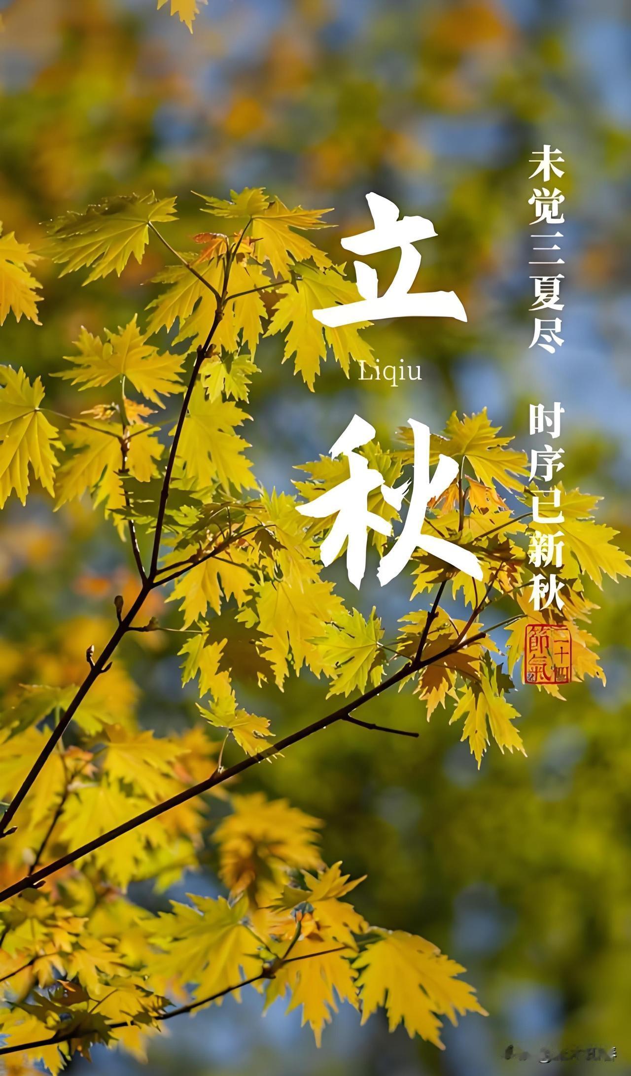 提前通知，提醒大家做好心理准备，后天，也就是8月7号晚上19点43分就正式立秋了