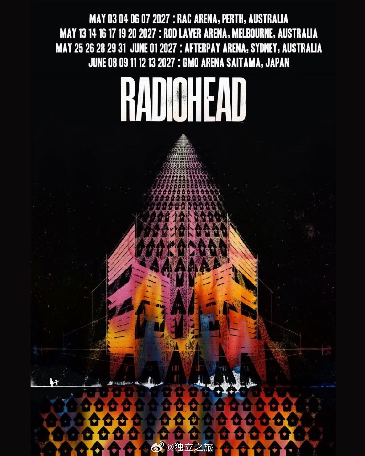 Radiohead电台司令乐队公布明年在日本和澳大利亚的演出 ，合计21场 ​​