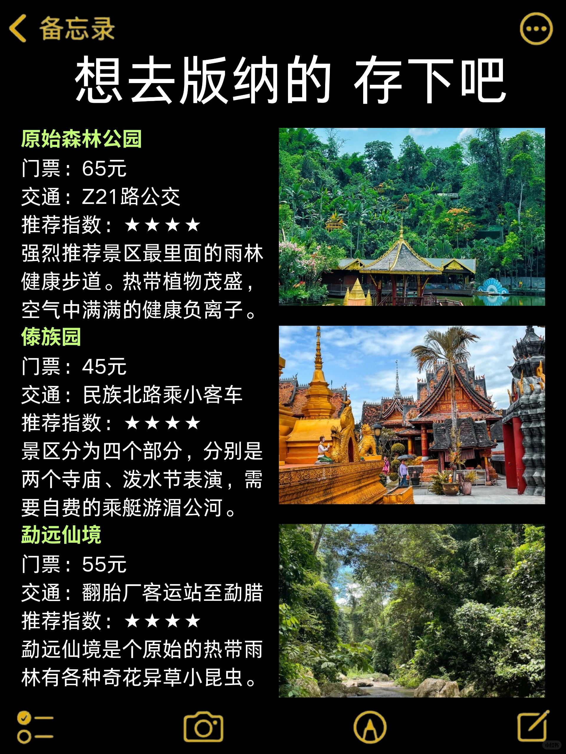 计划去云南西双版纳旅游的姐妹👭收藏备用