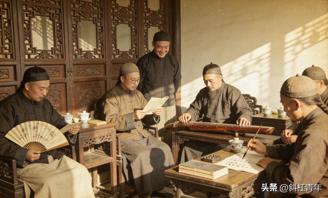 清朝扬州的盐商阔绰，却喜养一班读书不成的假名士在家里，以为是亲近风雅，要借此洗刷