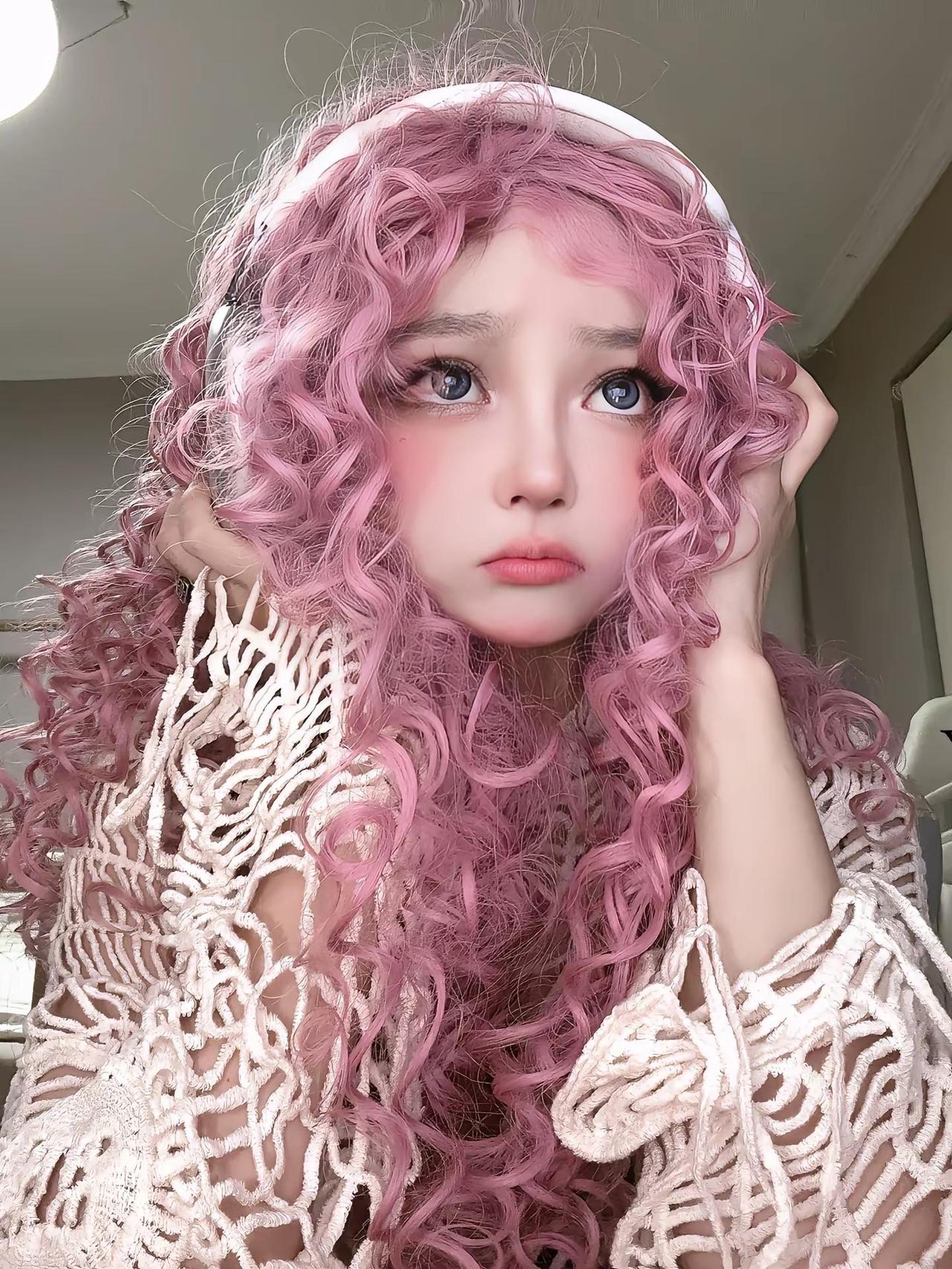 还好没有真的弄拉美卷🥹。甜妹 漫画破碎感doll妆 美式洋娃娃妆 妆面记录