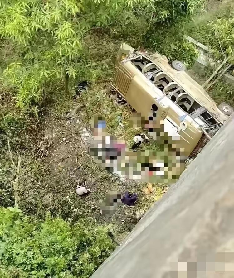 云南中巴坠崖7人遇难！这声叹息背后，是农村客运的安全硬伤
 
云南元阳中巴坠崖的