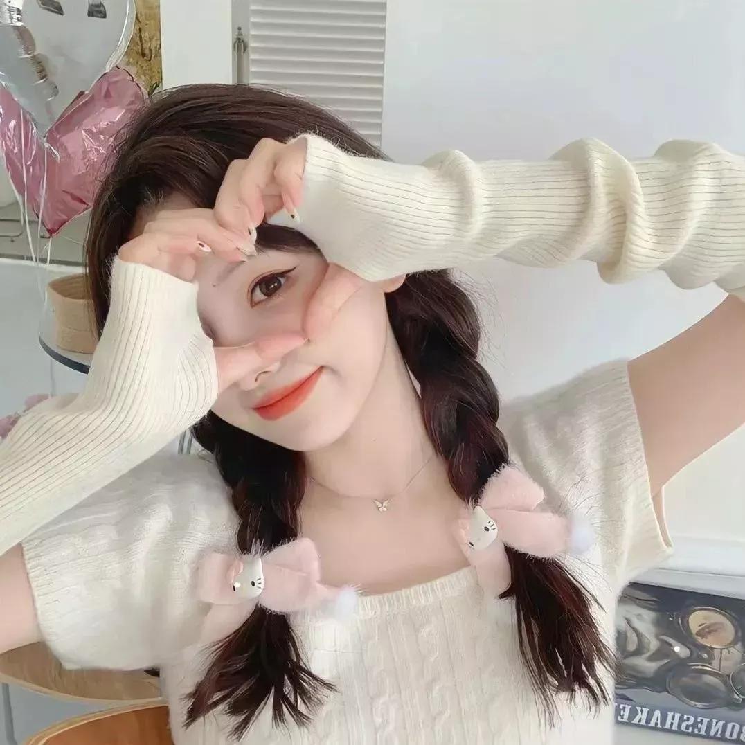 可爱女孩儿自拍，粉粉的小耳朵发夹，萌萌哒！少女心拉满发夹 橘粉色发夹 少女心发夹