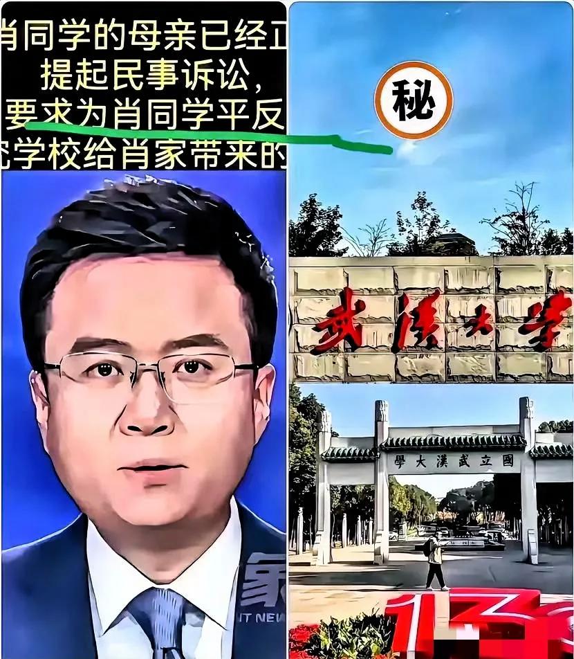 武大这事儿又有新进展，肖同学妈妈把学校告了，这背后的曲折，真让人唏嘘！
 
一开