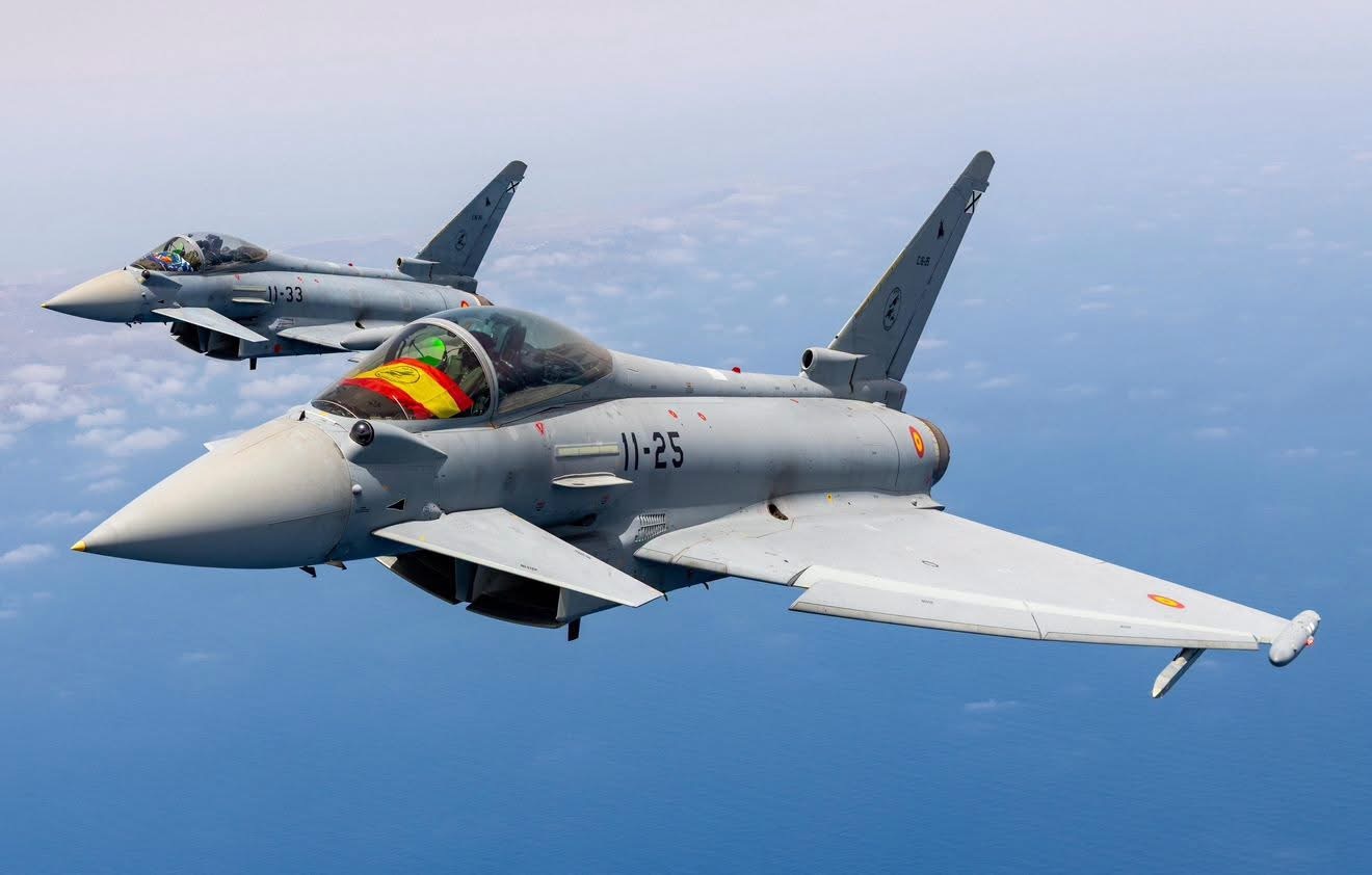 今日台风 西班牙台风空对空摄影西班牙空天军（Ejército del Aire 