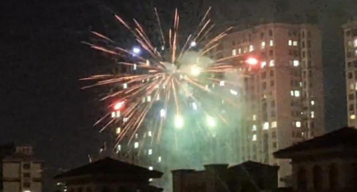 除夕夜当天空飘起火树银花的时候，心情无比激动。大脑产生多巴胺，非常兴奋。那种刻在