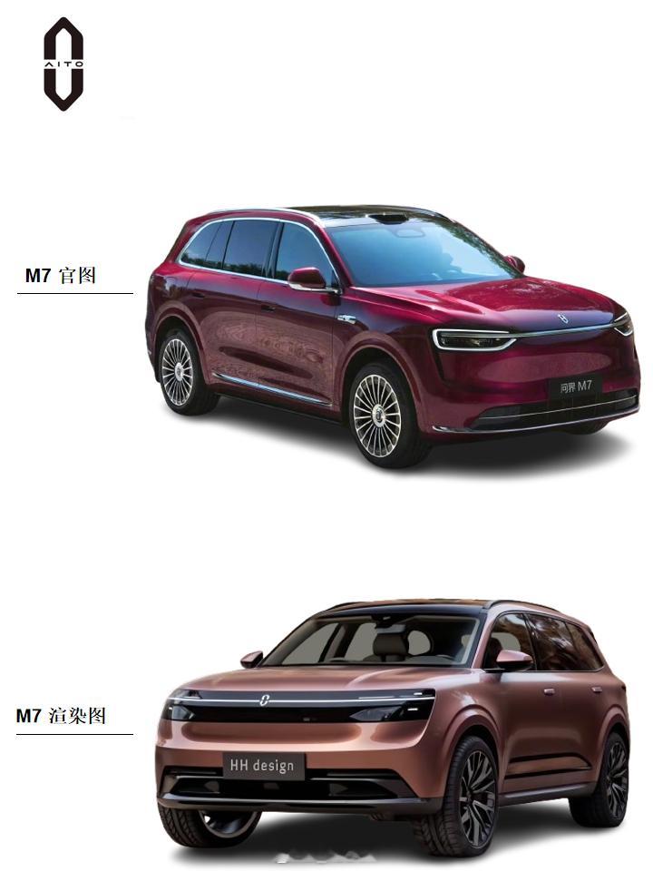 全新问界M7 【新车品鉴】全新问界M7官图，和之前的渲染图相比，大家觉得哪个更好