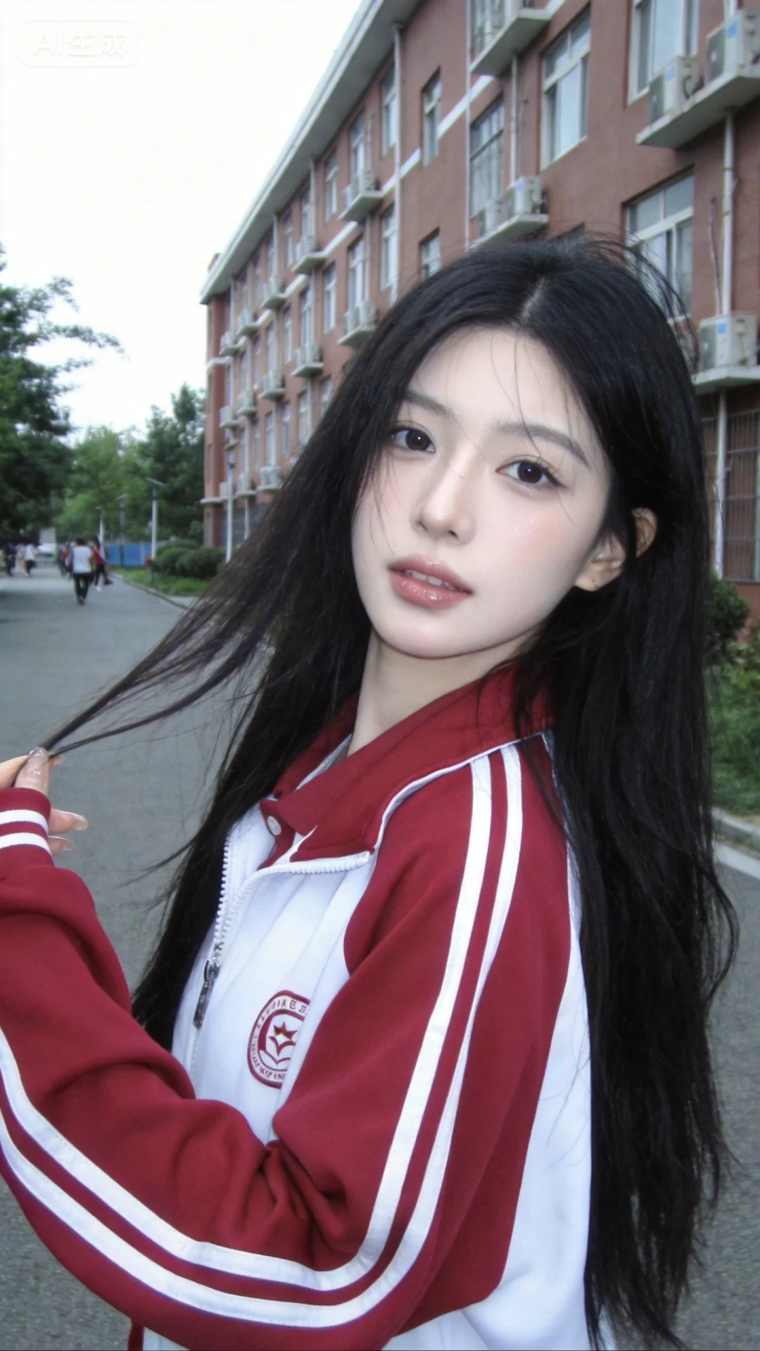 一位长发及腰、模样似洋娃娃般可爱的女生。构图随意却尽显生活中的绚丽日常...