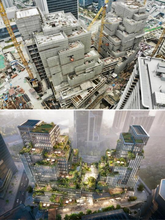 杭州城市峡谷｜新世界城市艺术中心｜主体封顶