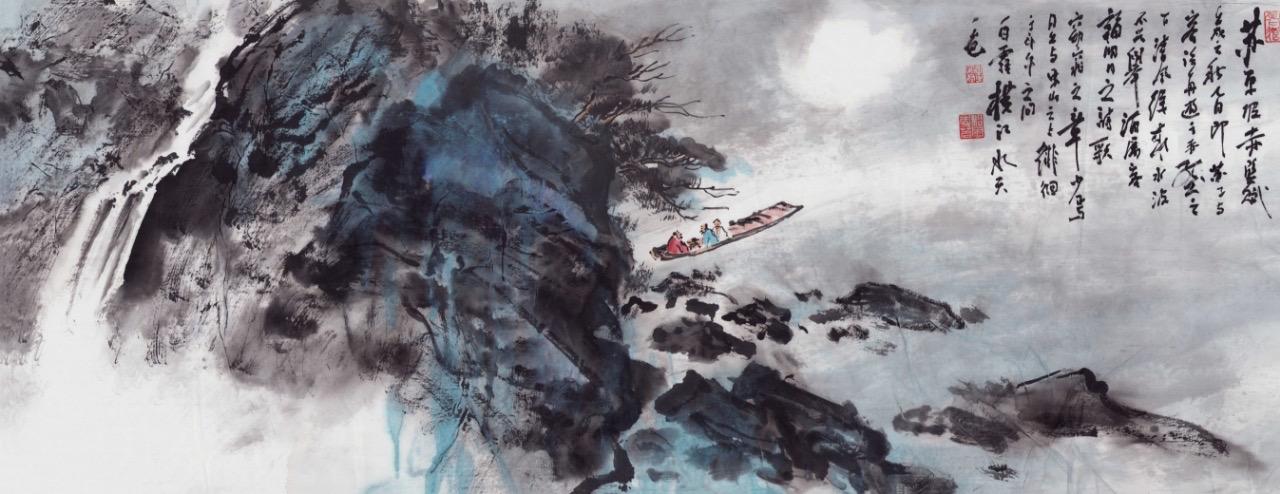 老狼（章安君）国画。