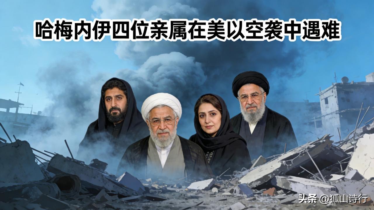 【引用央视新闻报道】伊朗最高领袖哈梅内伊的四位亲属据称在袭击中身亡，包括其女儿、