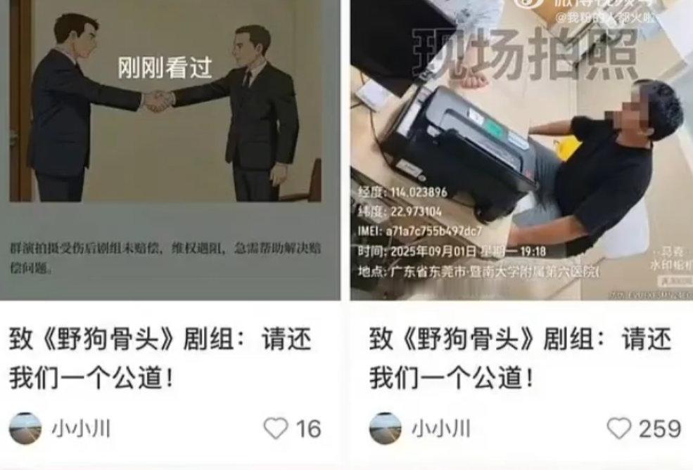 疑似野狗骨头群演受伤维权 野狗骨头群演太心酸，宋威龙张婧仪帮忙催催剧组别装傻好不