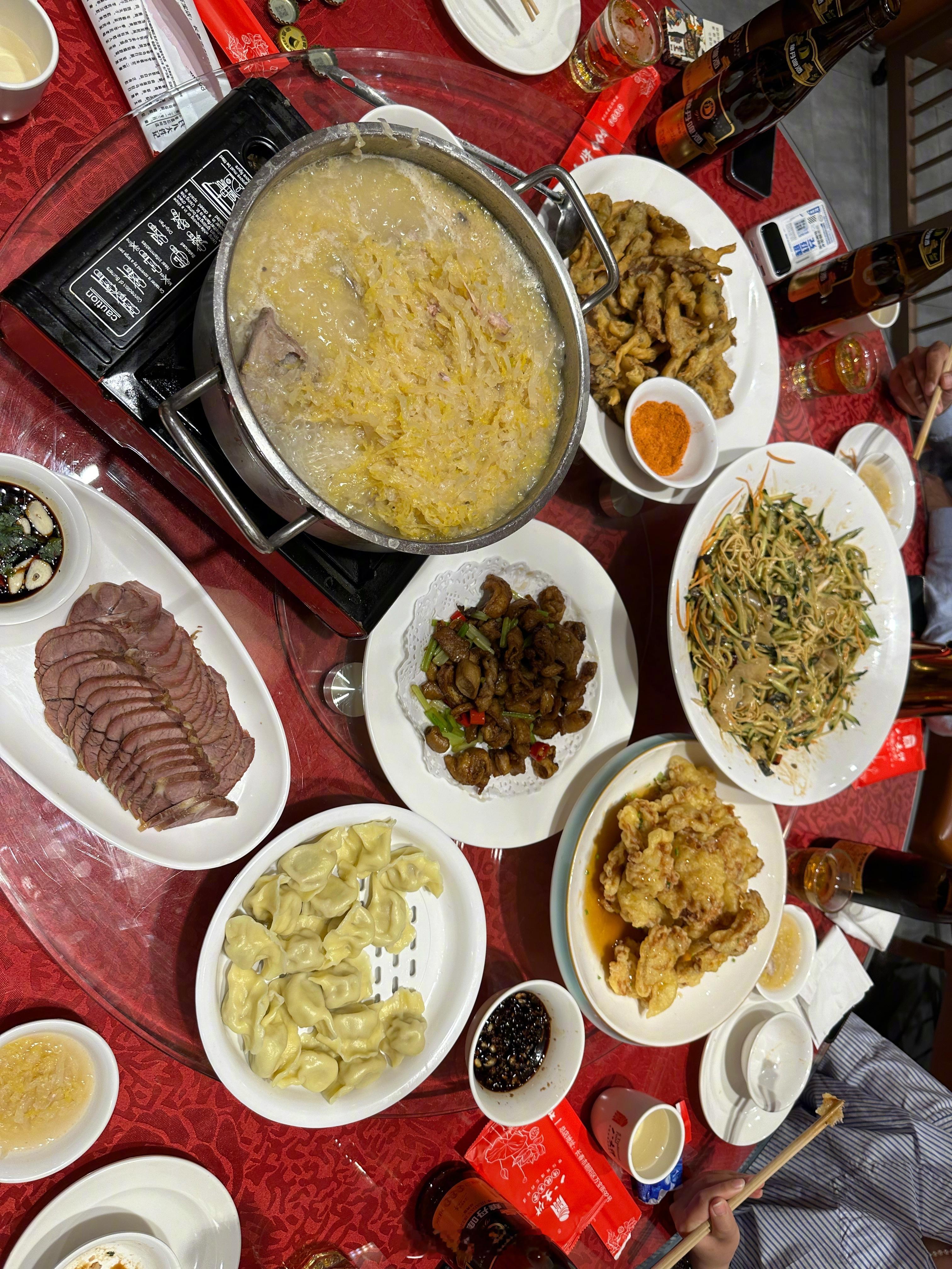 感受下东北菜的菜码！最近大学同学回来，天天喝！[doge] ​​​