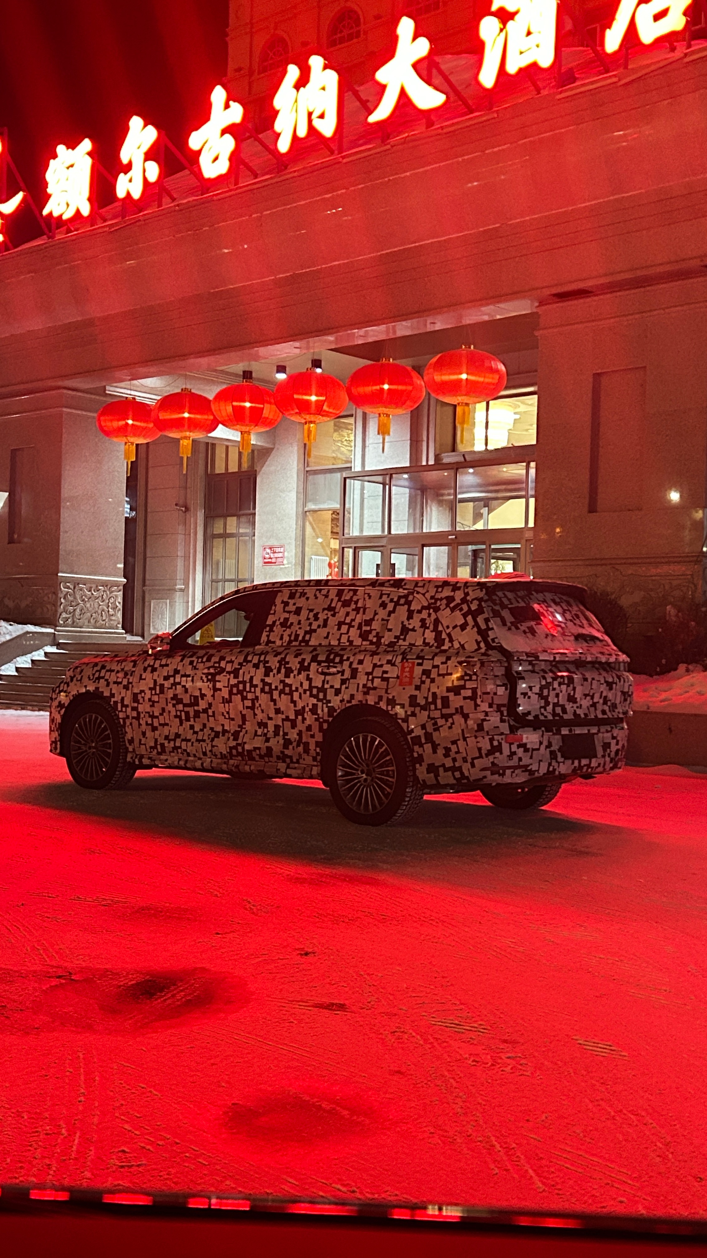 看了看是魏派的车标猜猜是什么车咯！ 额尔古纳