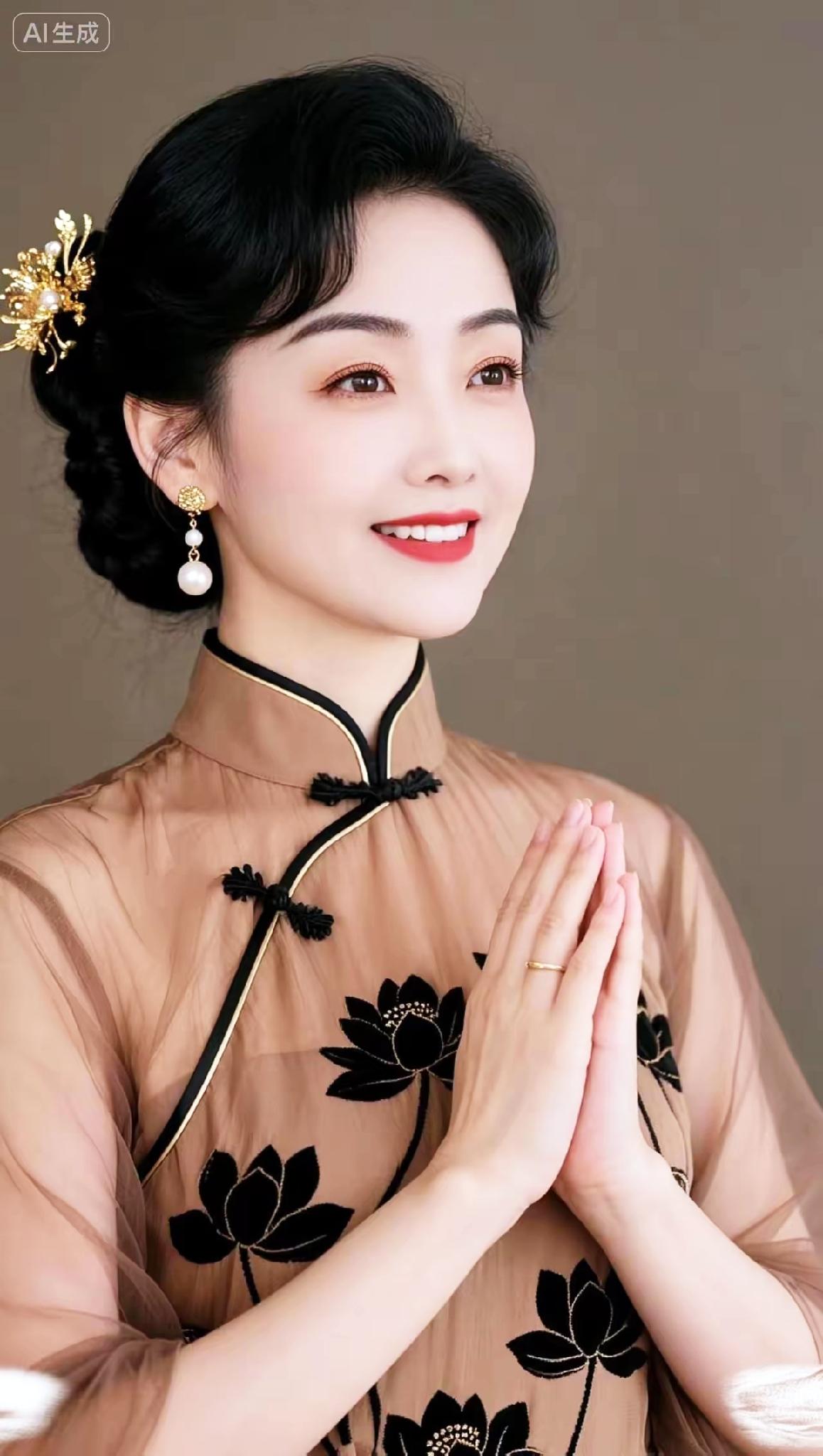这姑娘打扮得真像古装美人。