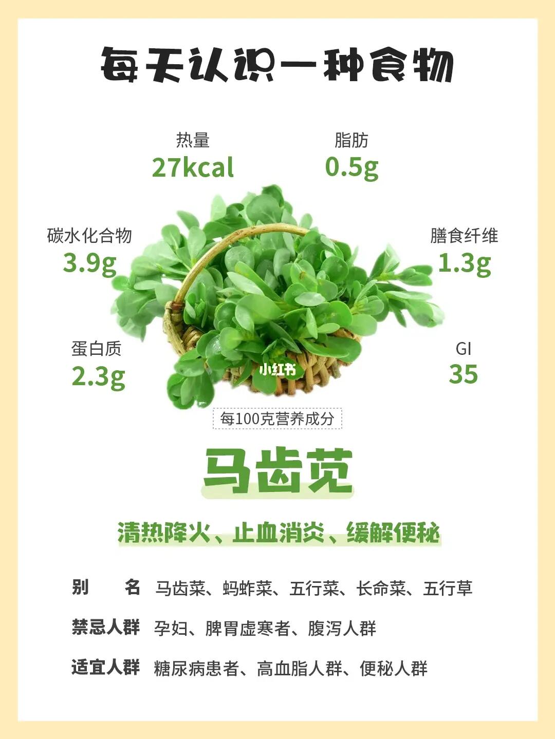 每天认识一种食物｜马齿苋