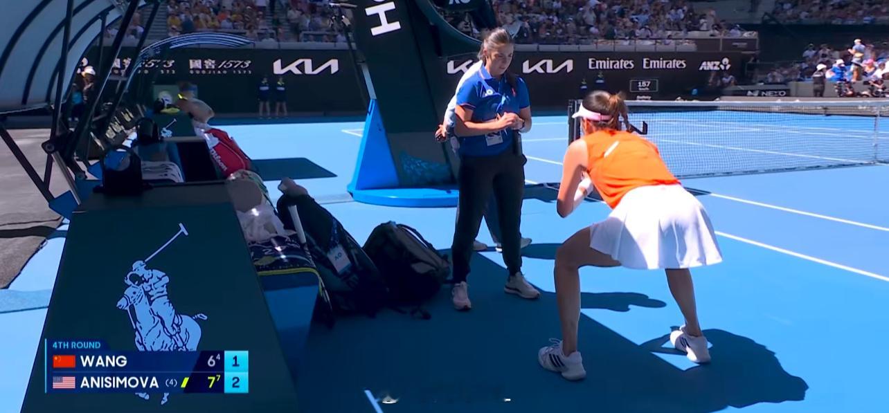 王欣瑜申请医疗暂停王欣瑜vs阿尼西莫娃澳网2026网球talking大会