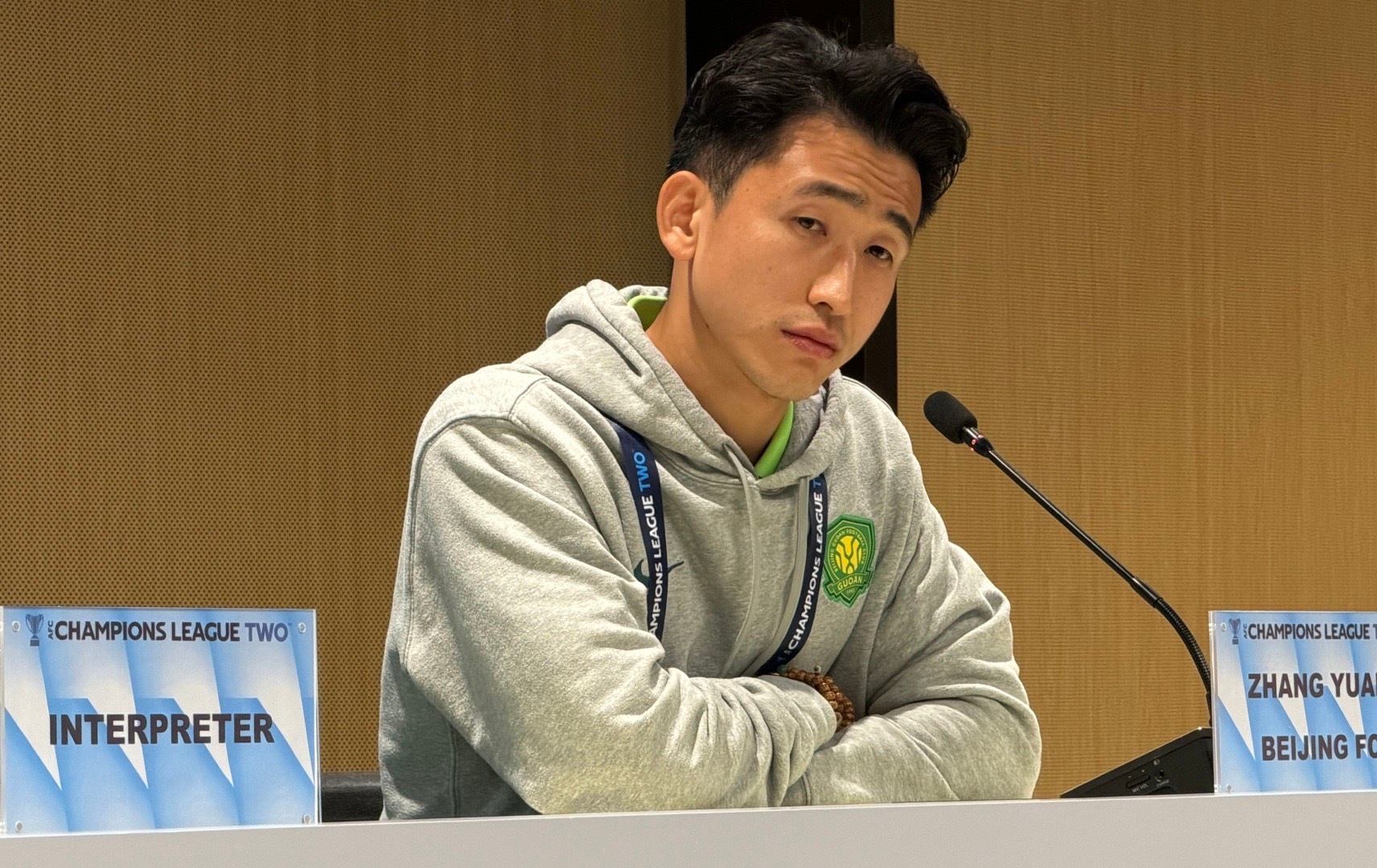 张源说，这场亚冠比赛将会是他的国安最后一战，感谢，祝福 北京·北京工人体育场