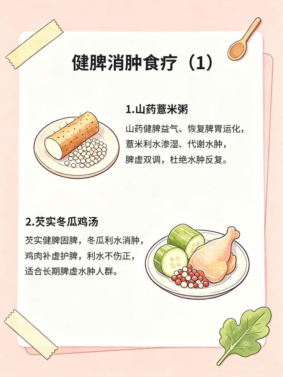 脾虚容易水肿，不用吃药，食疗食补消水肿
多数人经常性面部浮肿、四肢水肿，并非饮水