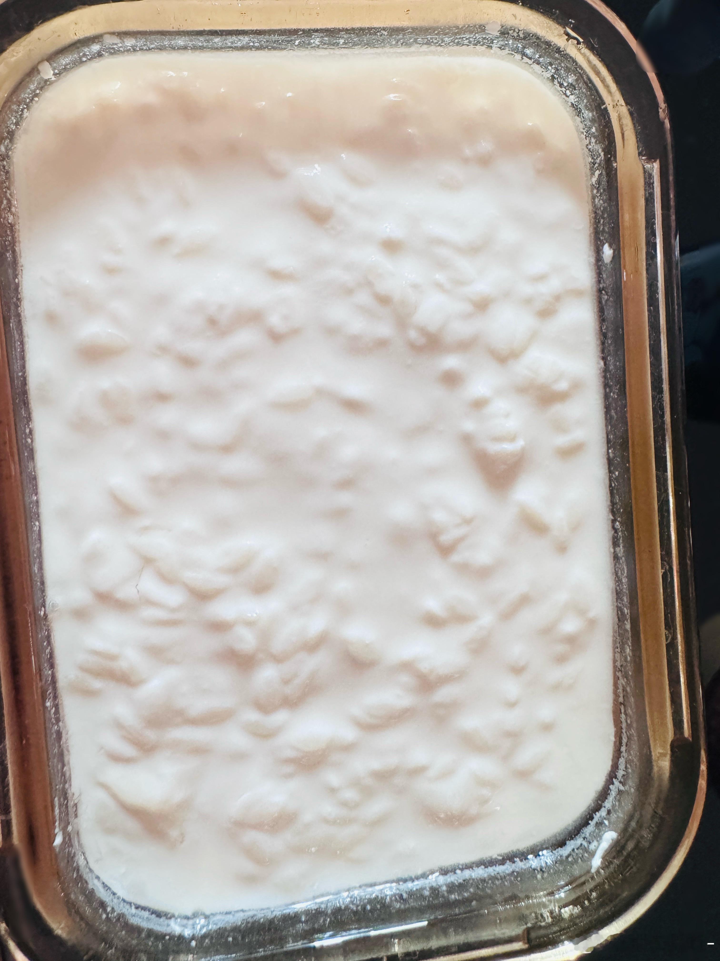 像一块豆腐～明丫儿最爱的冰酥酪……我已经做得特别成功了……