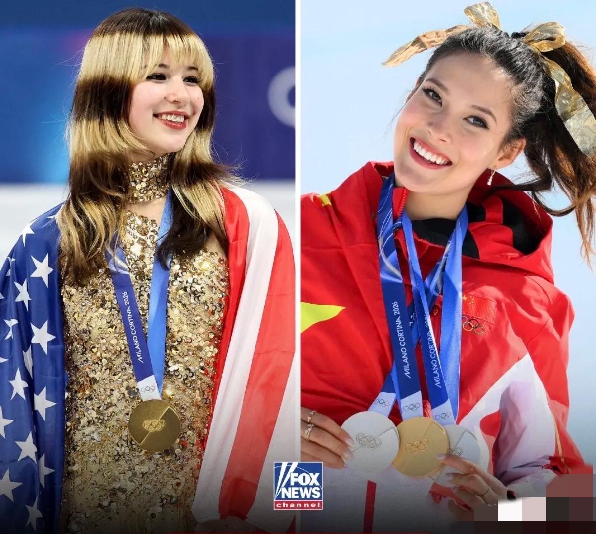 美国媒体今天（2月23日）报道：“奥运分歧：刘美贤为美国队夺得历史性花样滑冰金牌