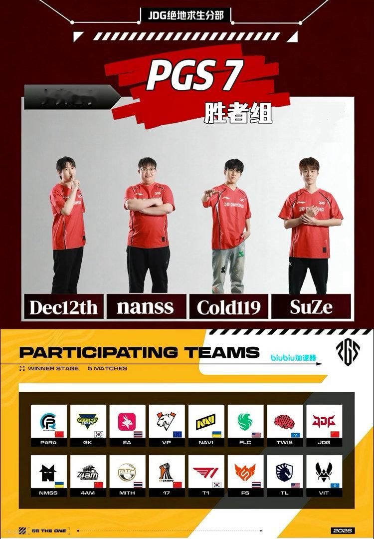 【JDG绝地求生分部丨赛事预告】赛事信息：PGS  PGS·7 胜者组赛事时间：