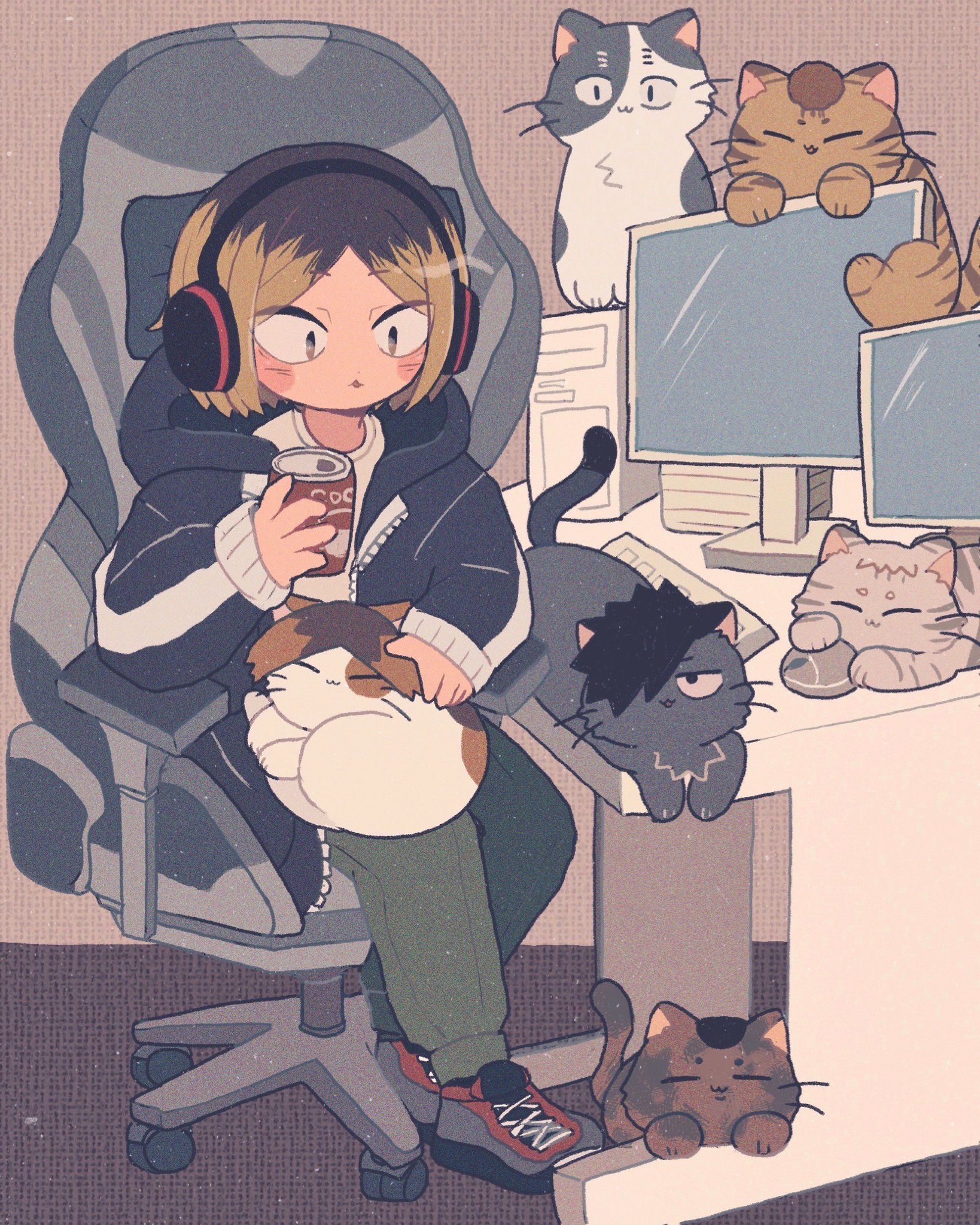 #排球少年[超话]##排球少年##孤爪研磨# 可爱研磨x:rii_A_ ​​​