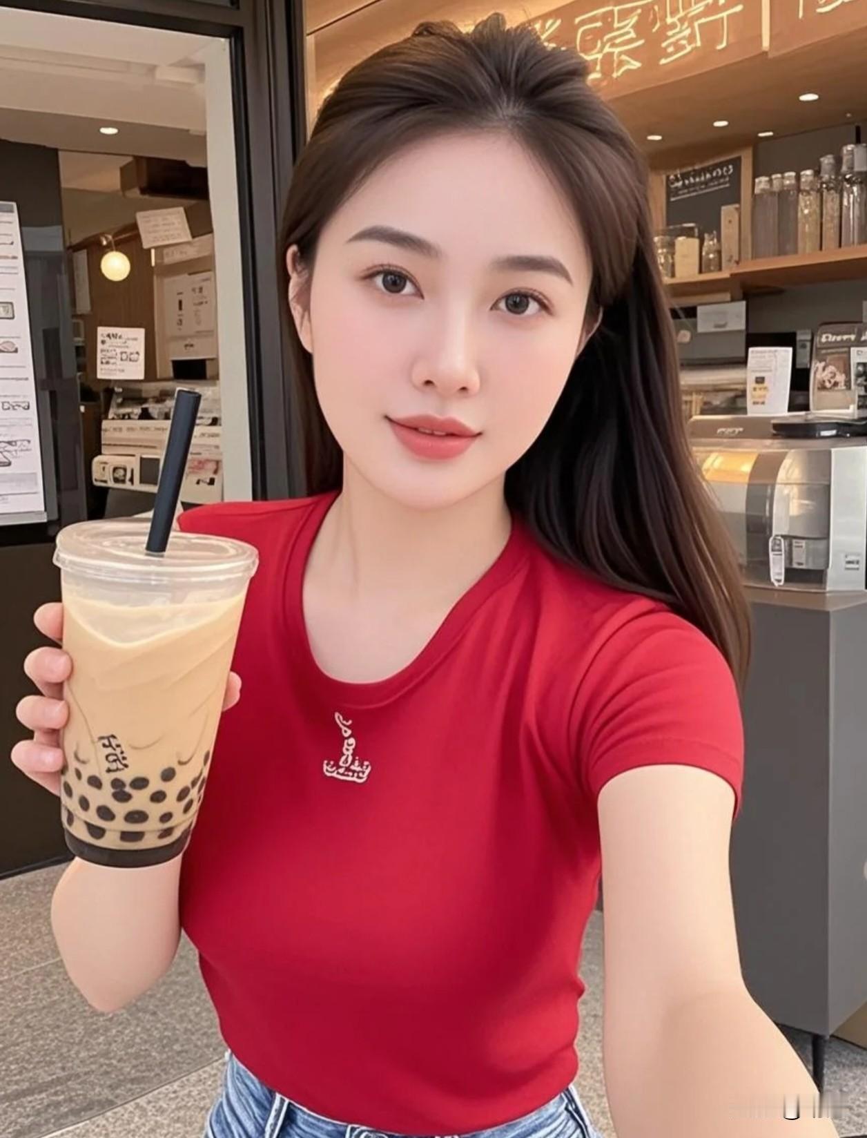 我喜欢喝奶茶，嘻嘻。