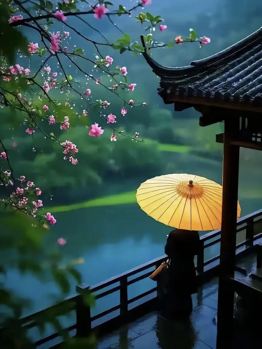 春雨淅淅沥沥地落下，滋润着干涸的土地，每一滴春雨都饱含着生命的气息，它们像一群调