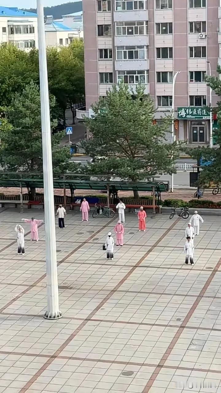 黑龙江的这几位大爷大妈也是绝了！凌晨5点多在居民楼附近练太极，音乐声很大，吵的人