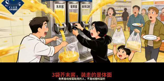 山姆免费酱料遭“洗劫”：一家人装了3大袋，网友怒了
“黄芥末酱都有人偷，真是绝了