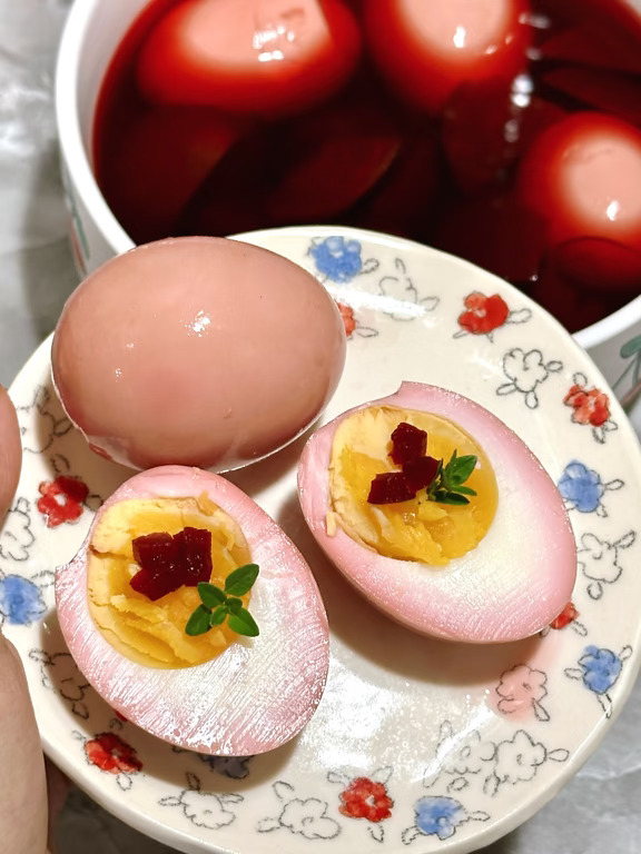 缺德舅简便版甜菜溏心蛋🍳粉嫩美味无土腥🫜
