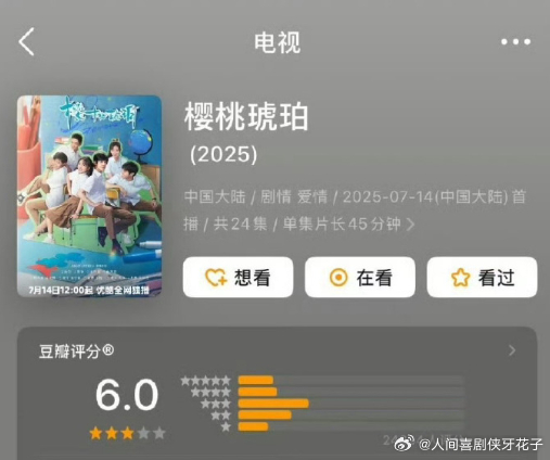 《樱桃琥珀》主演用一双深情眼征服了无数观众，开分当日就创下佳绩，这双会说话的眼睛