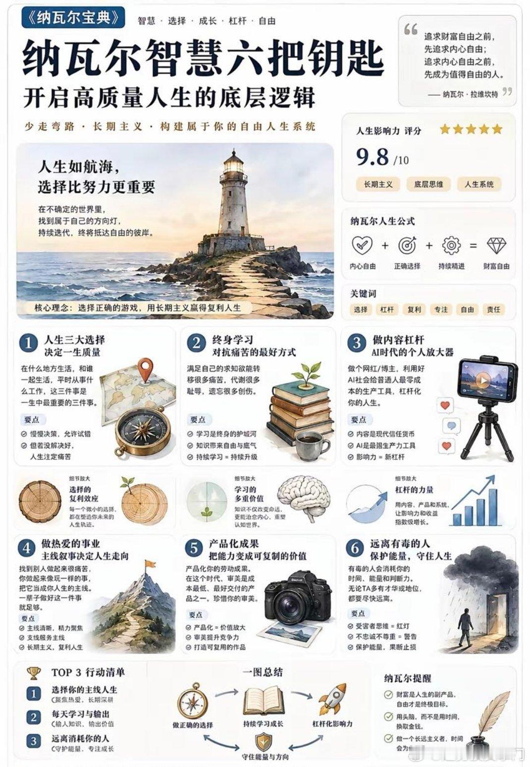 人生如航海，选择比努力更重要。 