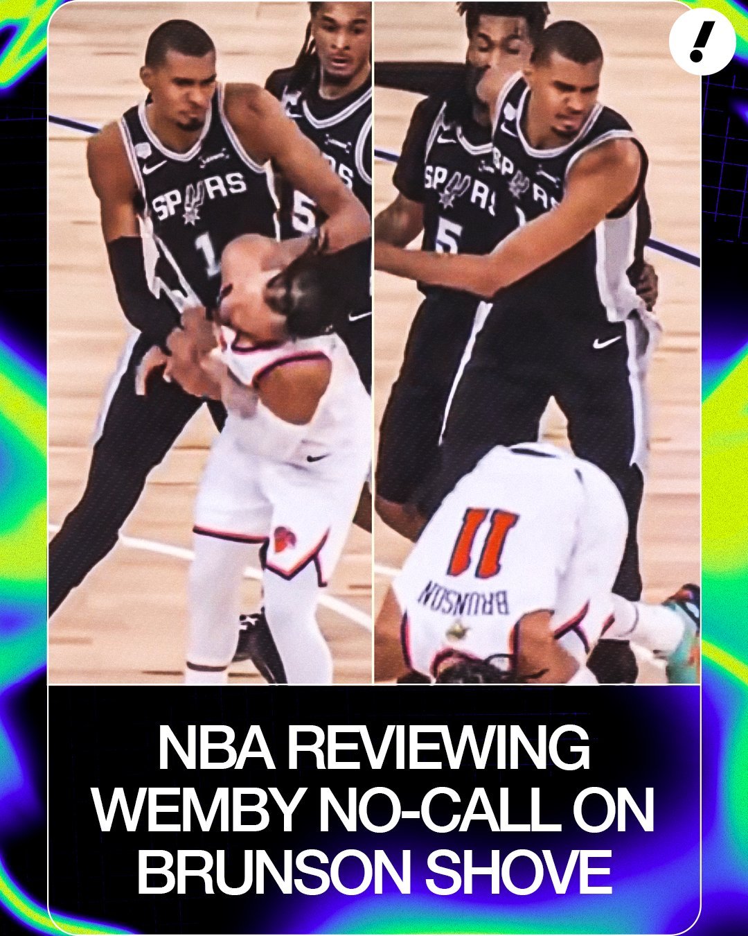 NBA将在今日复盘文班亚马G3对布伦森的动作，来决定是否追加恶意犯规处罚！联盟高