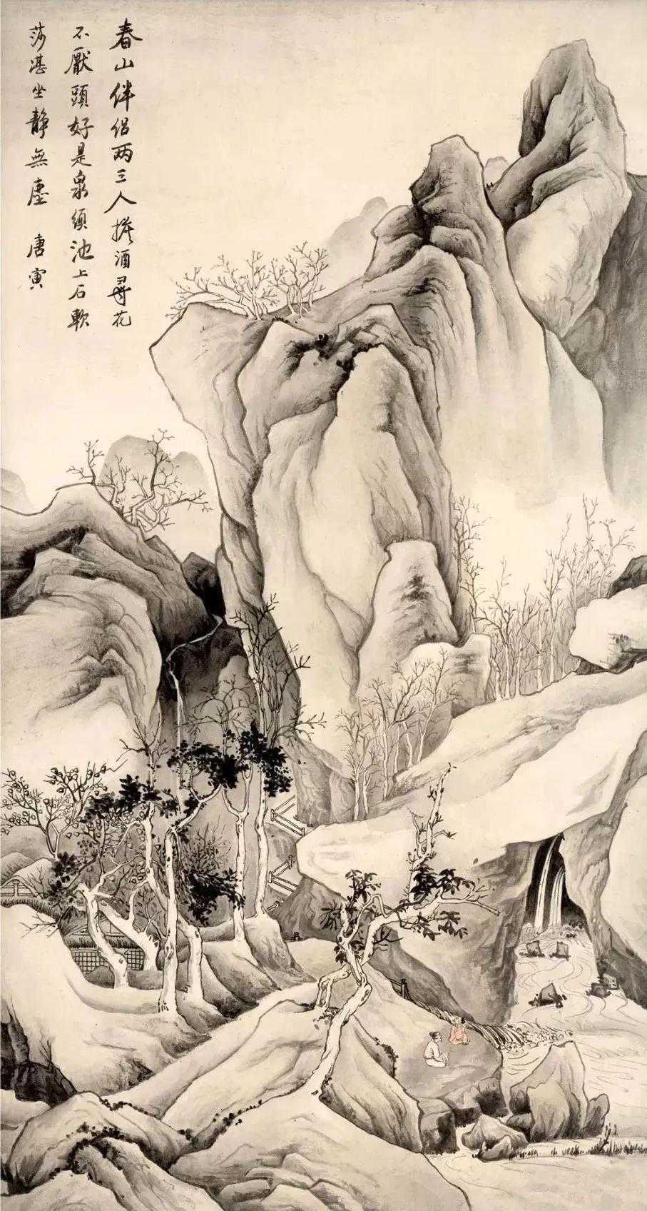 之前总被各种影视剧带偏，以为唐伯虎最拿得出手的是仕女图、桃花庵的花花草草，直到在