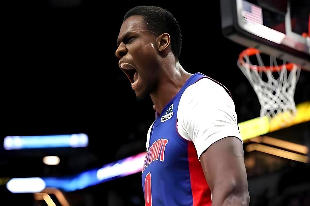 兄弟你绝对想不到，活塞队重返东部第一根本不靠战术，全靠一头22岁的野兽把对手连人