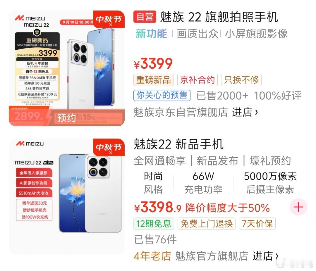 魅族22首销看起来有个两三千台，魅友们还是很支持的[喵喵] ​​​