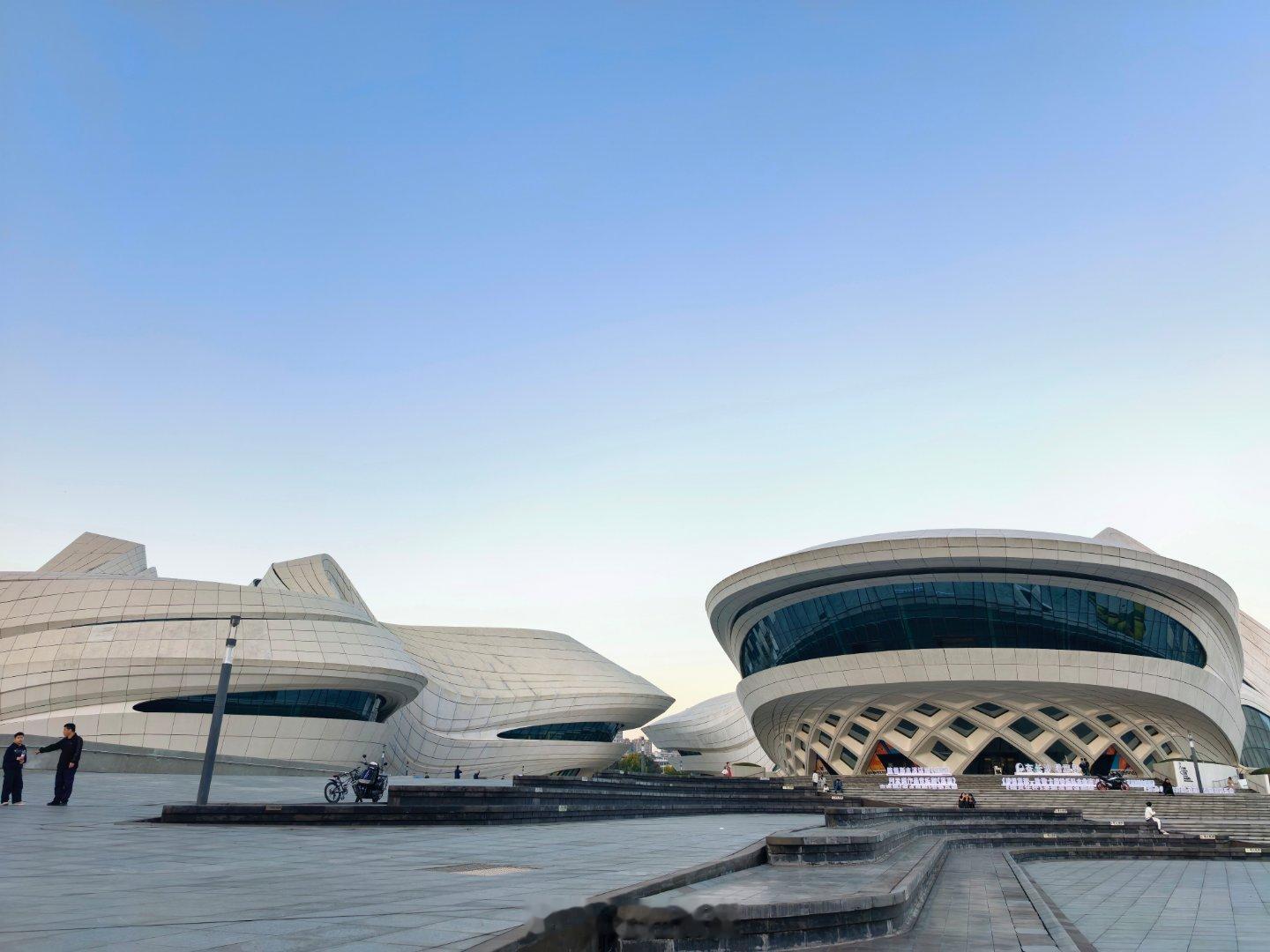 梅溪湖国际文化艺术中心——获过普利兹克奖的女建筑家扎哈·哈迪德的遗作之一，造型以