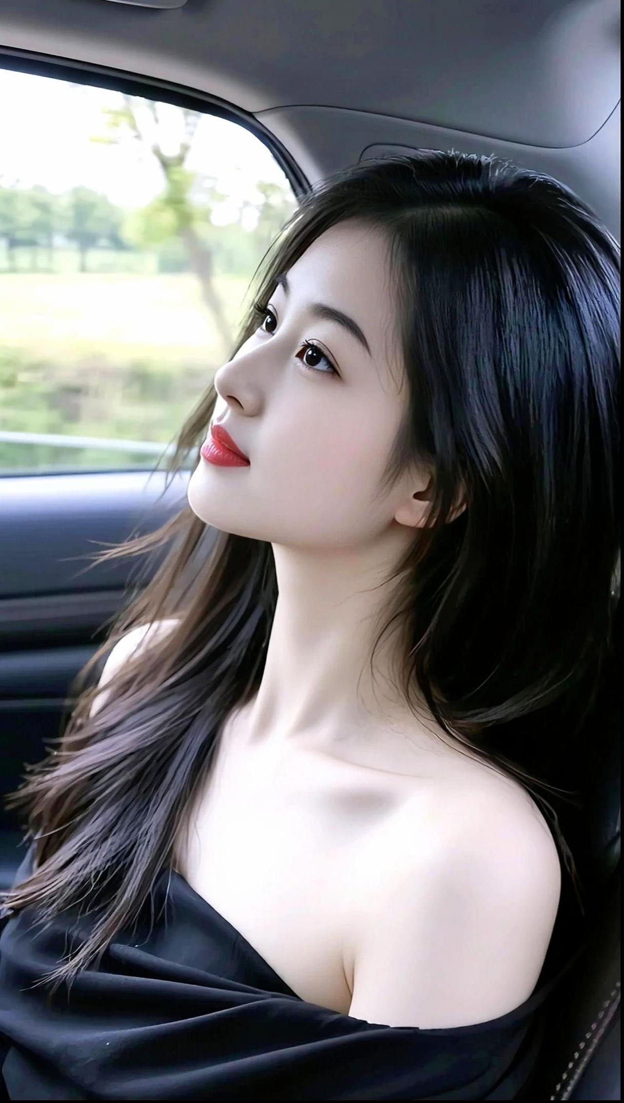 AI车窗侧颜照  热门 热门音乐🔥 高级感穿搭 颜值巅峰