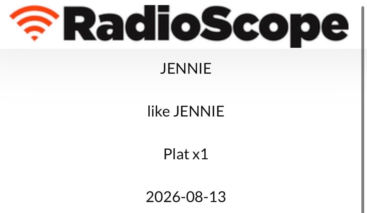 JENNIE 金珍妮的全球爆单Like JENNIE在新西兰获得白金认证 在该国