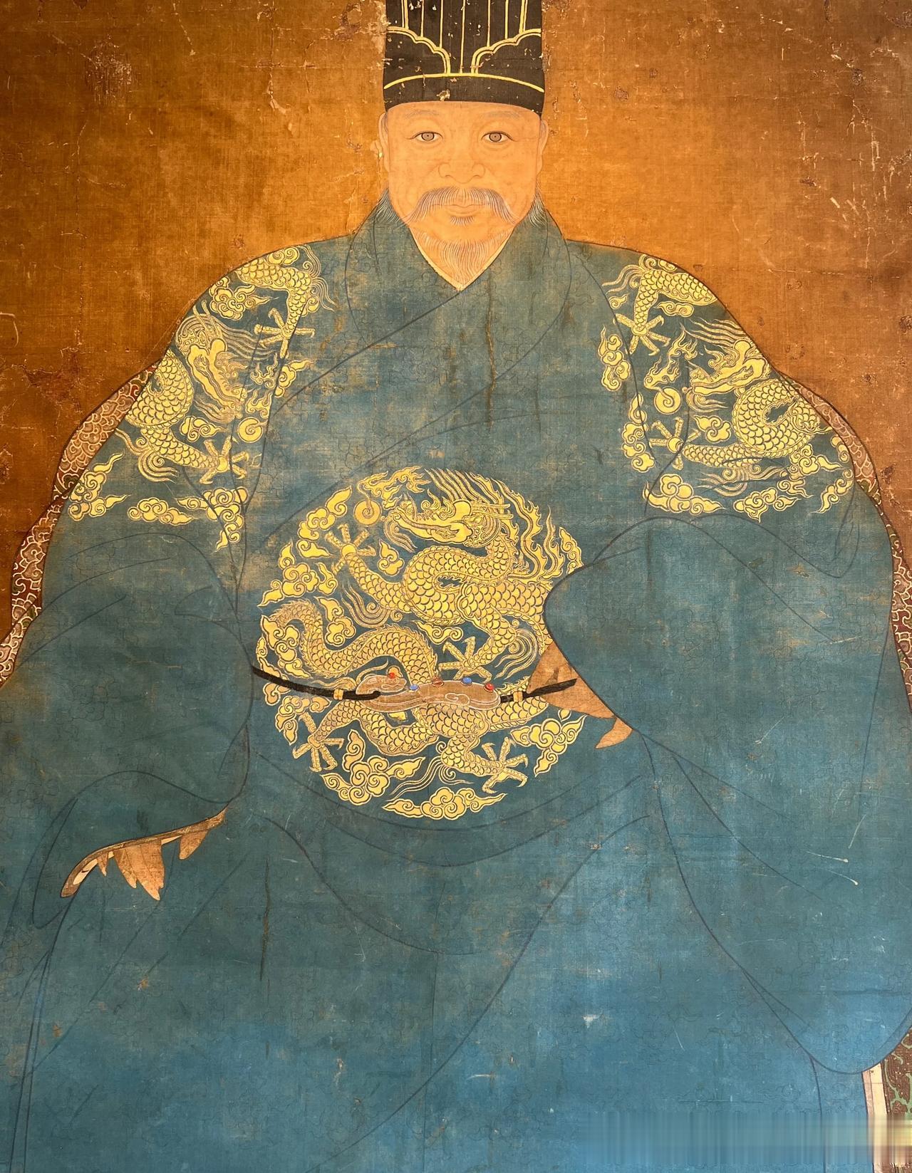 前几天，法国发生的一件很搞笑的拍卖，
图1一幅在法国拍出三万欧元的中国明代画像，