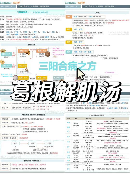 一起学第222篇｜方剂··葛根解肌汤