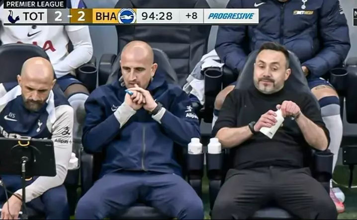 天亡热刺啊……95分钟被布莱顿绝平……热刺vs布莱顿热刺2比2布莱顿