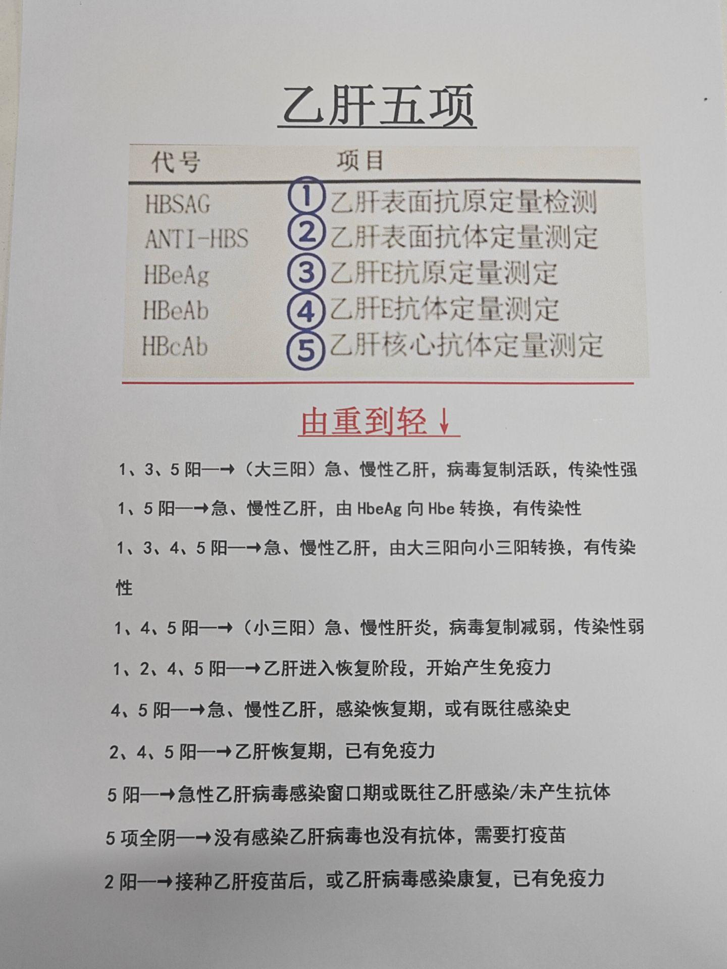 山东 乙肝五项 健康科普