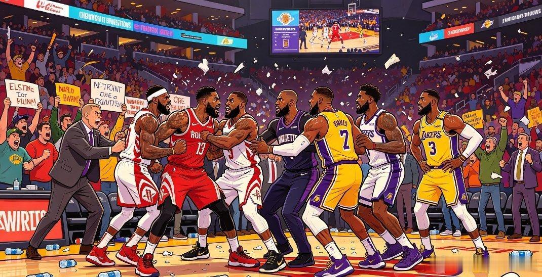 詹姆斯回应火湖赛后混乱：主动揽责，怒批判罚
 
NBA季后赛火湖G4战后一片混乱